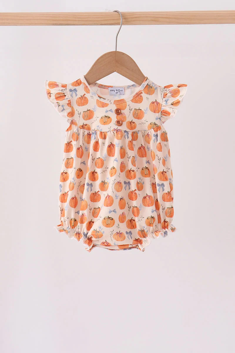 Original Design Pumpkin Bow Ruffle Bubble Fashionable