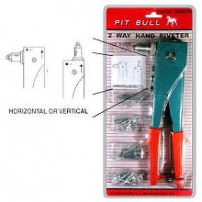 Expertly Made Two Way Hand Pop Riveter Gun Rivet Riveting Tool Kit Comfortable