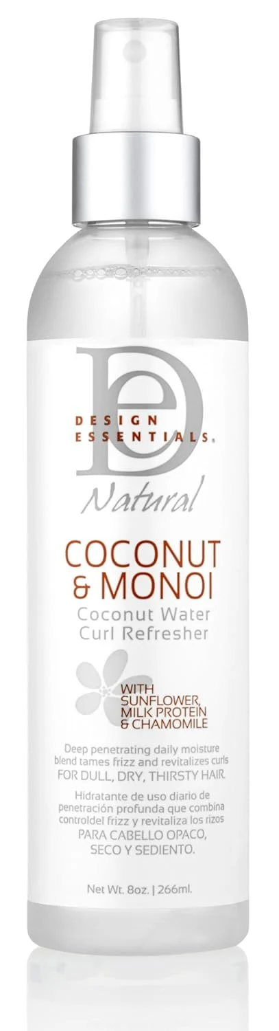 Verified Design Essentials Natural Coconut and Monoi Water Curl Refresher for Hair 8Oz 266ml Lightweight