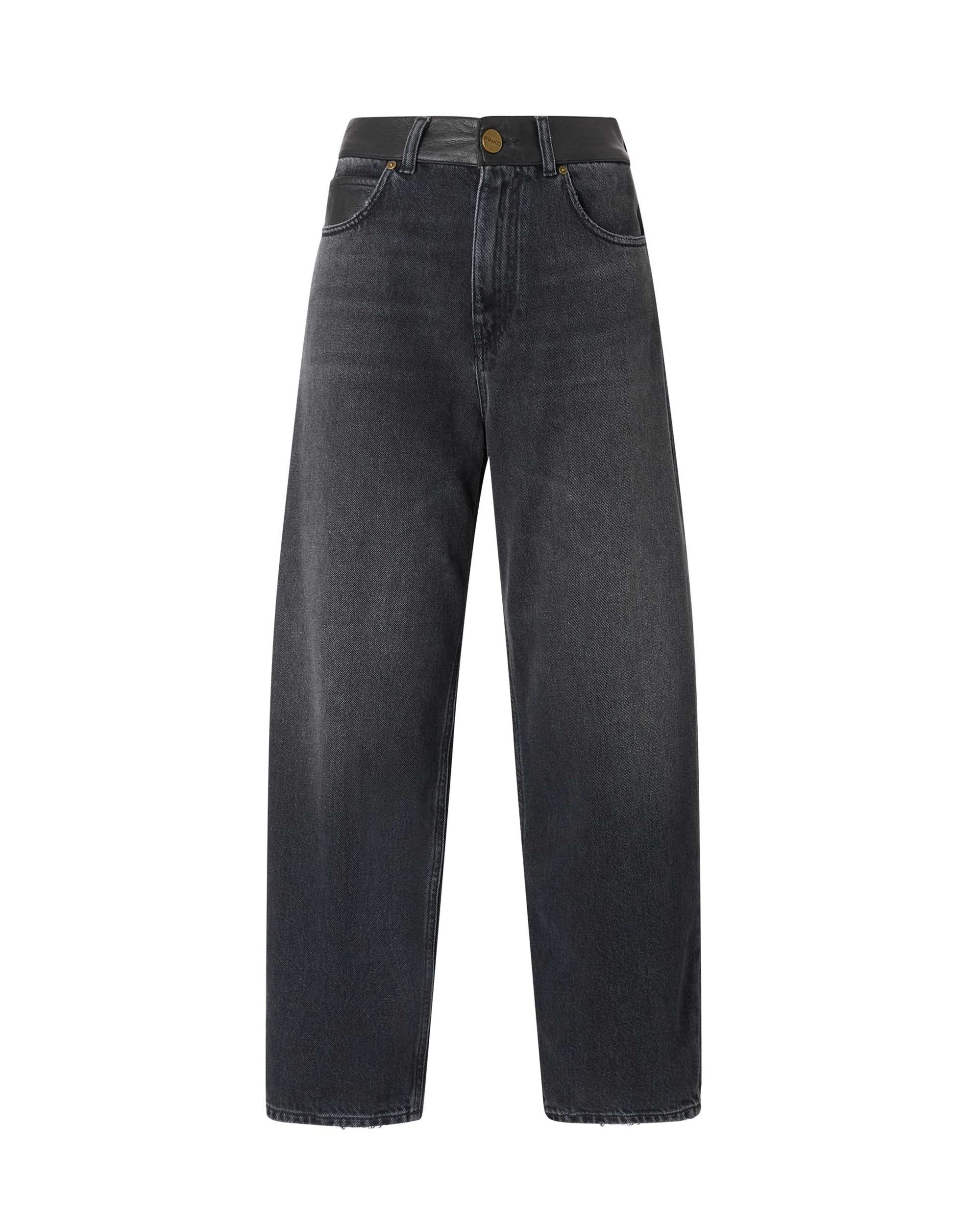 User-Friendly Jeans Balloon-Fit Dark Black Versatile