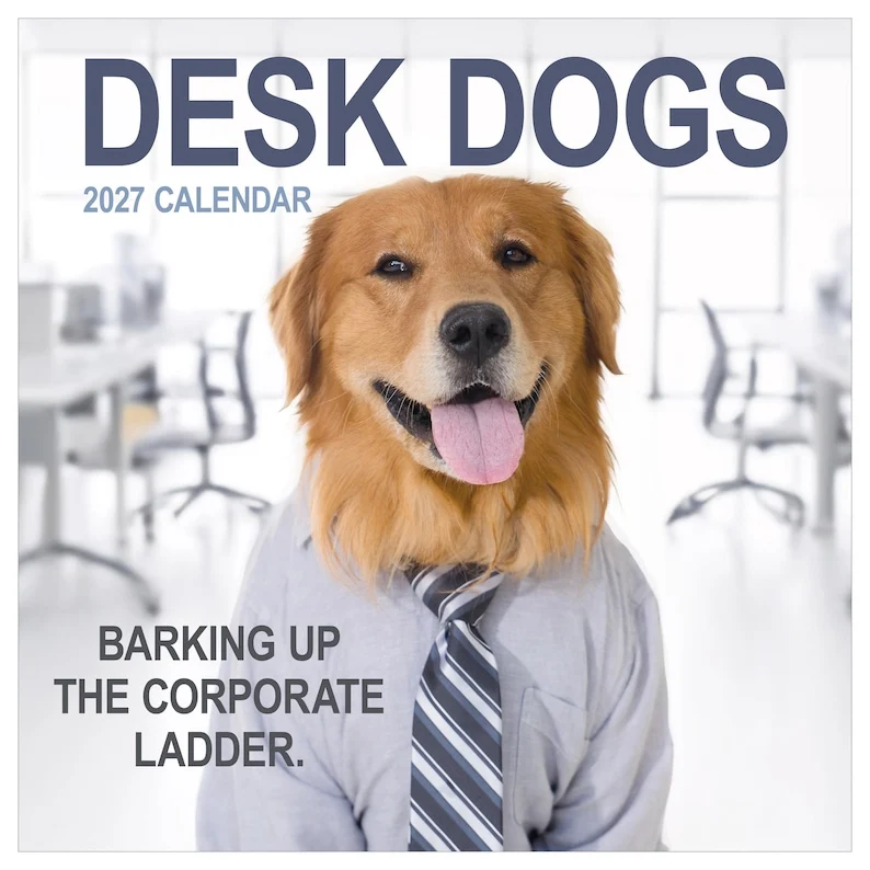Verified 2027 Desk Dogs Wall Calendar Classic
