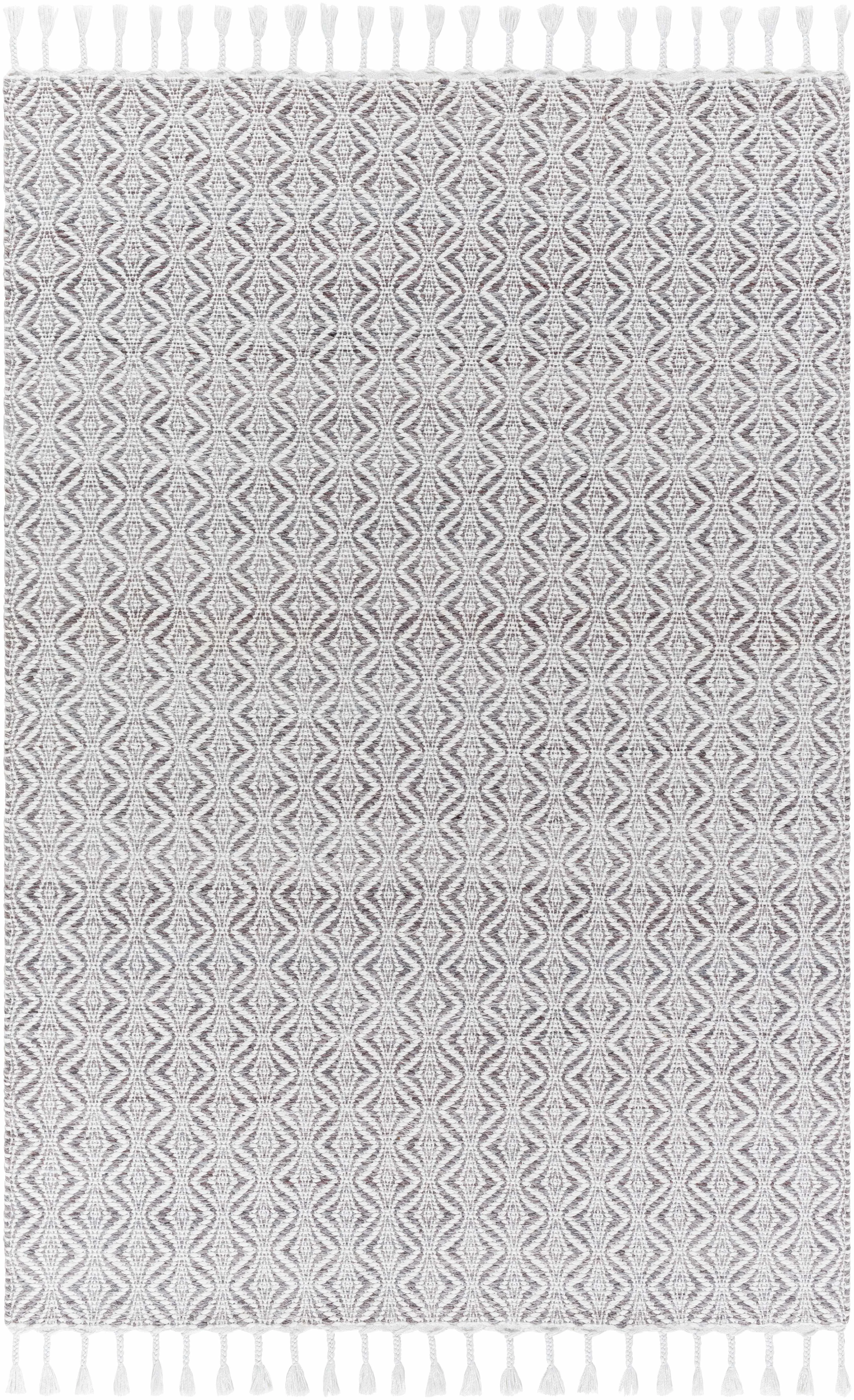 Casual Anelia Medium Gray Area Rug - Crafted