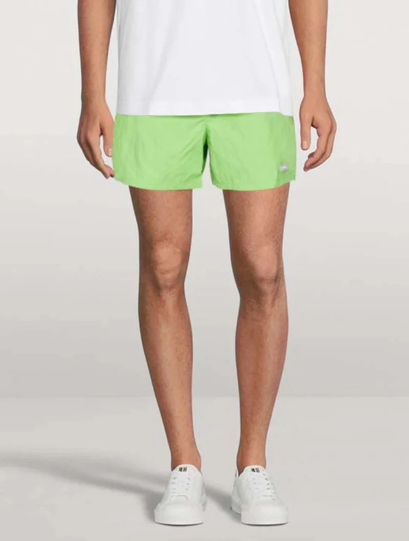 Top-Quality Helmut Lang MEN'S AIRY Logo Polyamide-Blend Swim Shorts – Lightweight and Quick-Drying Smart