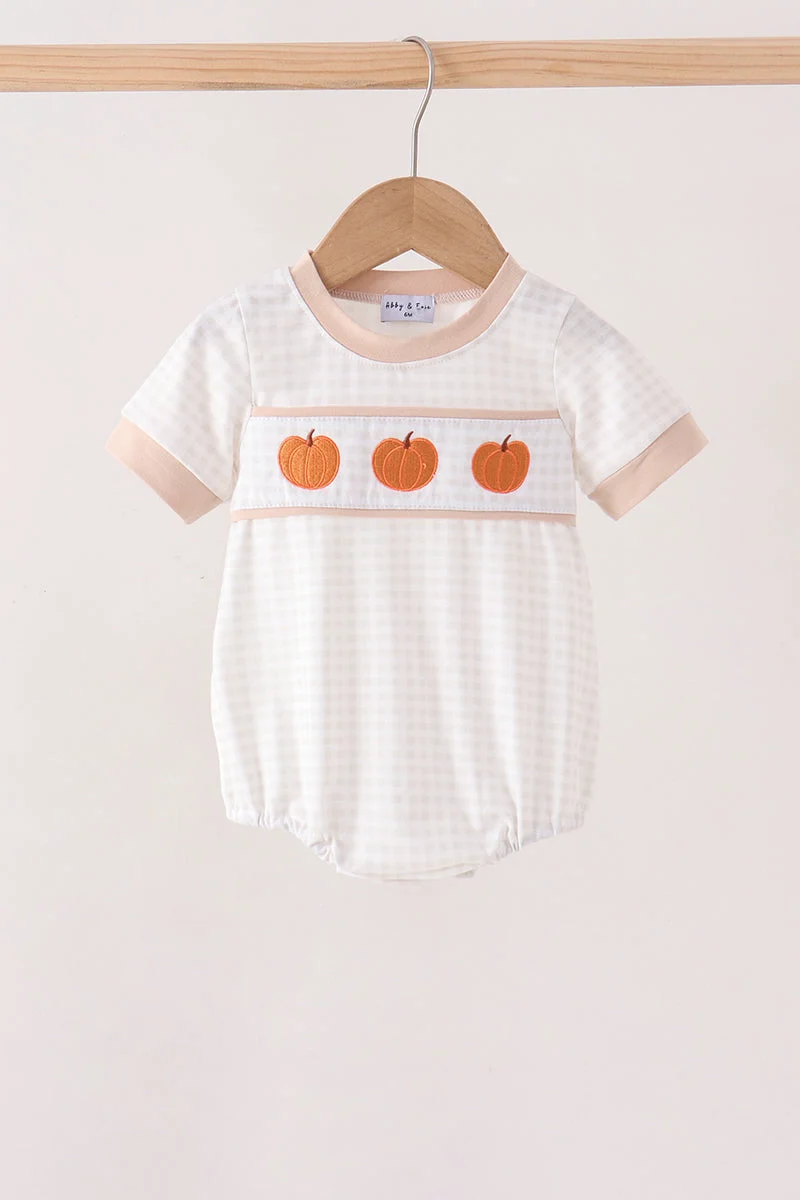 Clean Khaki Pumpkin Embroidery Bubble Traditional