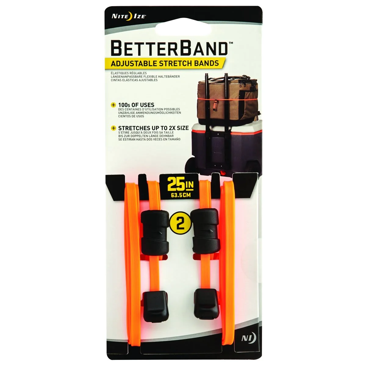 Responsible Nite Ize Betterband Adjustable Stretch Band with Cord Lock 25-Inch Bright Orange High-Grade