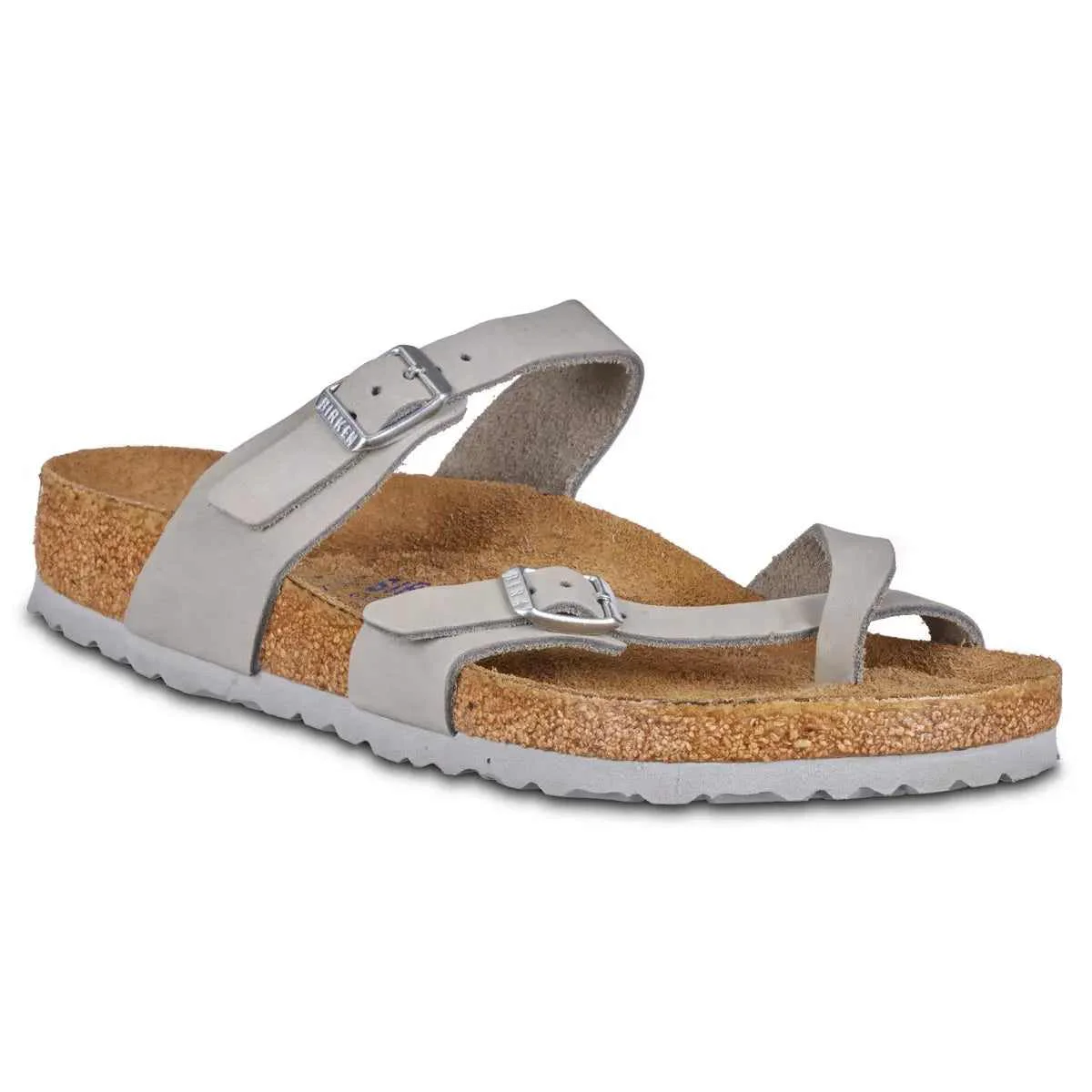 Carefully Designed Birkenstock Women's Mayari Soft Footbed Nubuck Leather Dove Grey Sandals Healthy