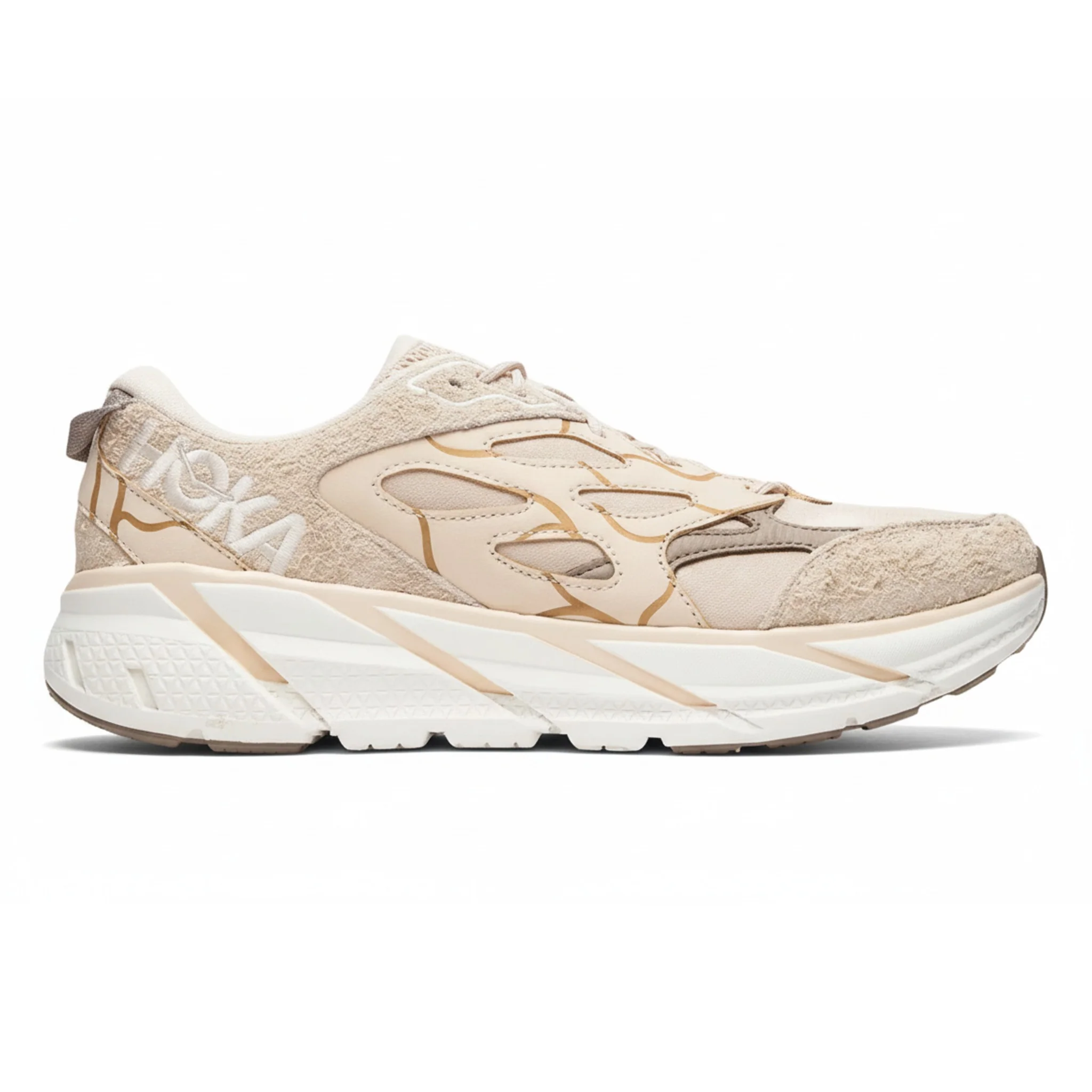 Artisan Hoka Men's Clifton L Suede Tp 'Elite Terrain System Oak Sand' Athletic Shoes Optimized