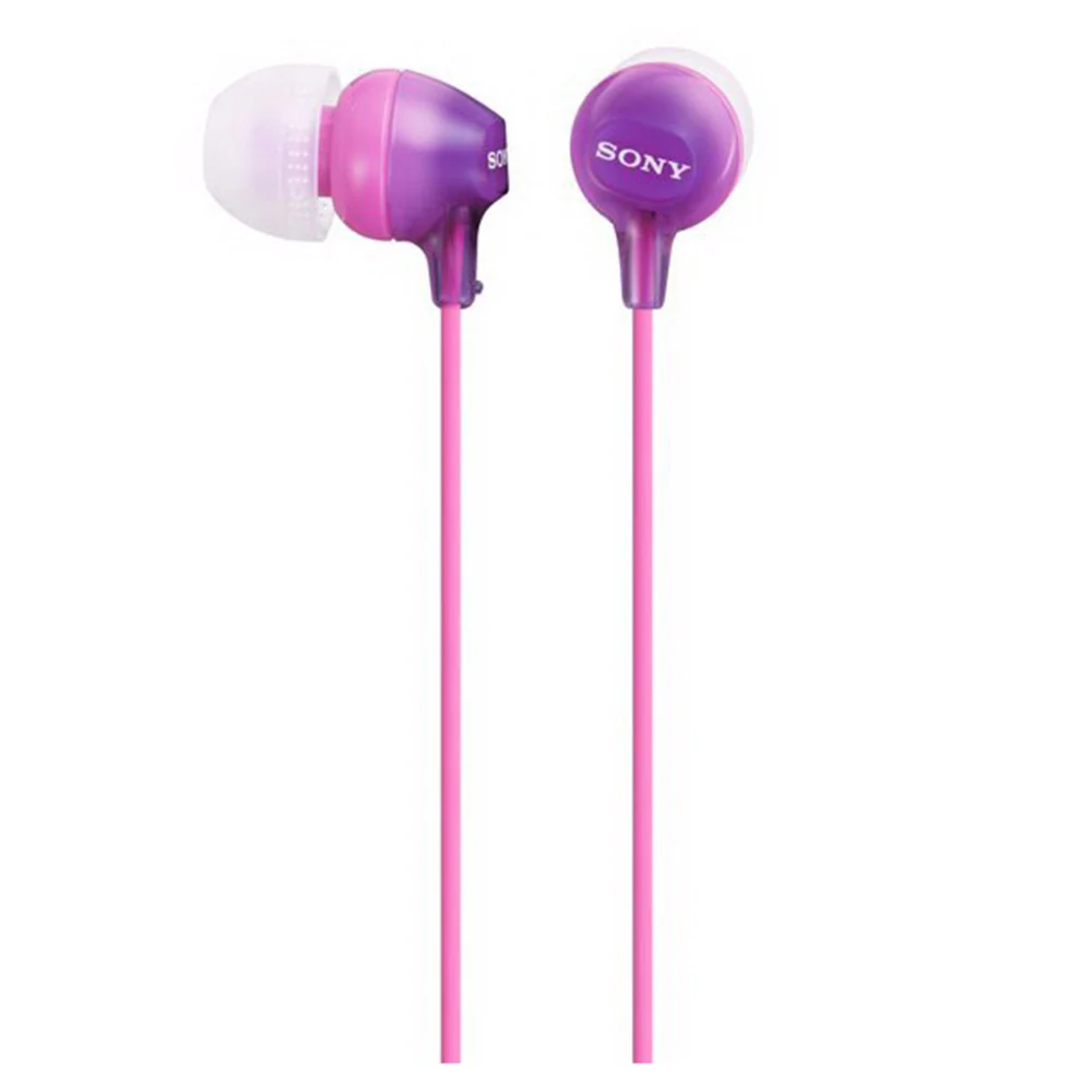Contemporary Sony in Ear Comfortable Fit Port Comfortable Stereo Headphones Violet 1 Ea Reliable