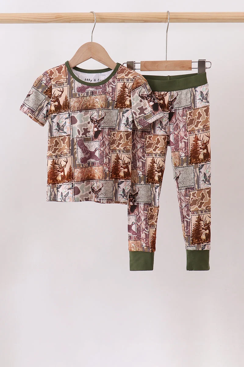 Fine Crafted Forest Hunting Bamboo Pajama set Smart