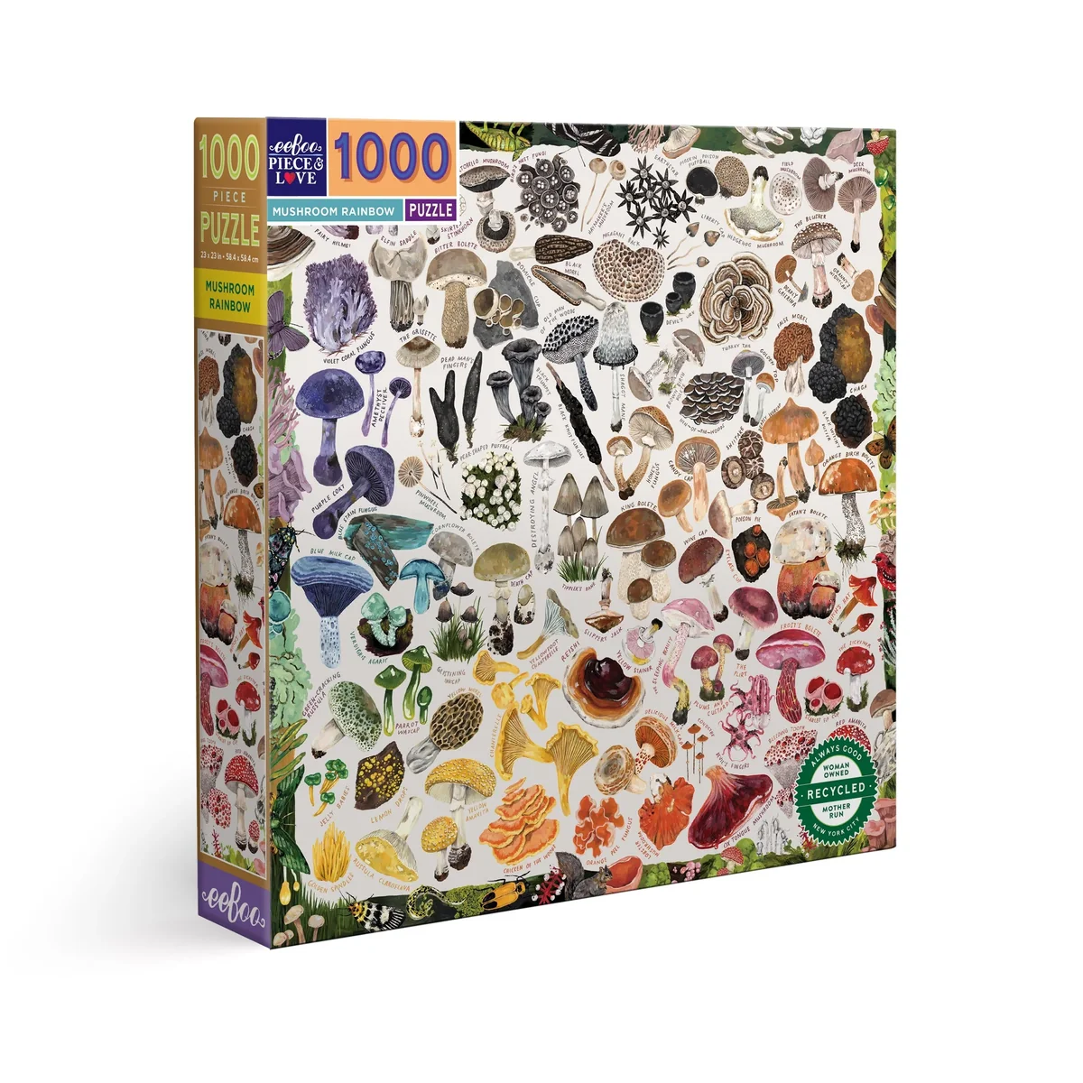 Top-Quality 1000pc Mushroom Rainbow Puzzle Fine Crafted