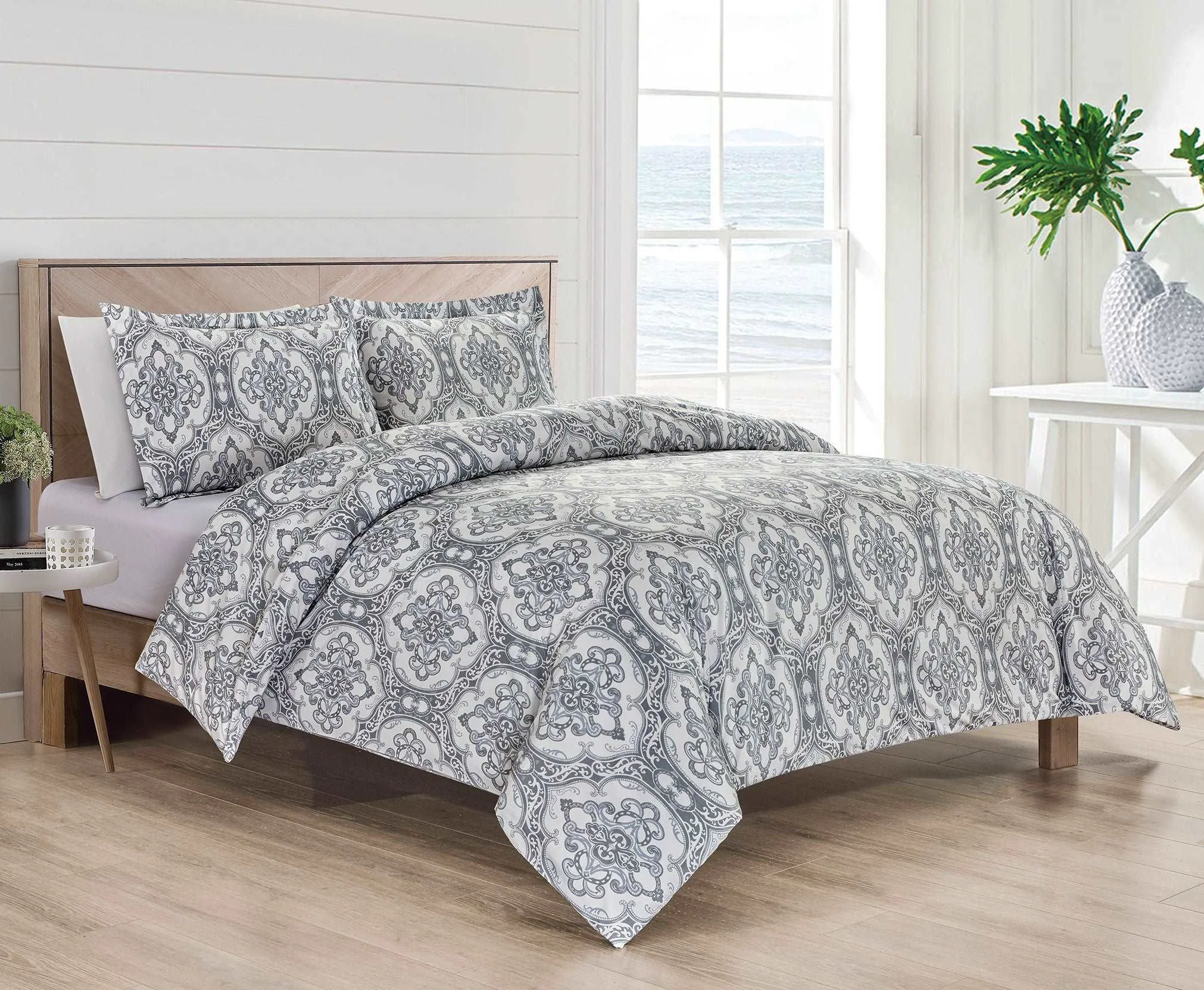 Effective Bibb Home 1800 Series 3 pc Duvet Cover Set User-Friendly