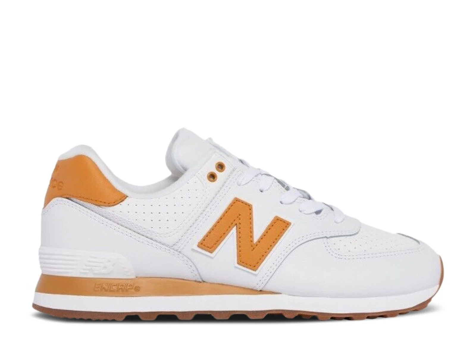 Unique New Balance Grade School 574 White Orange Elegant