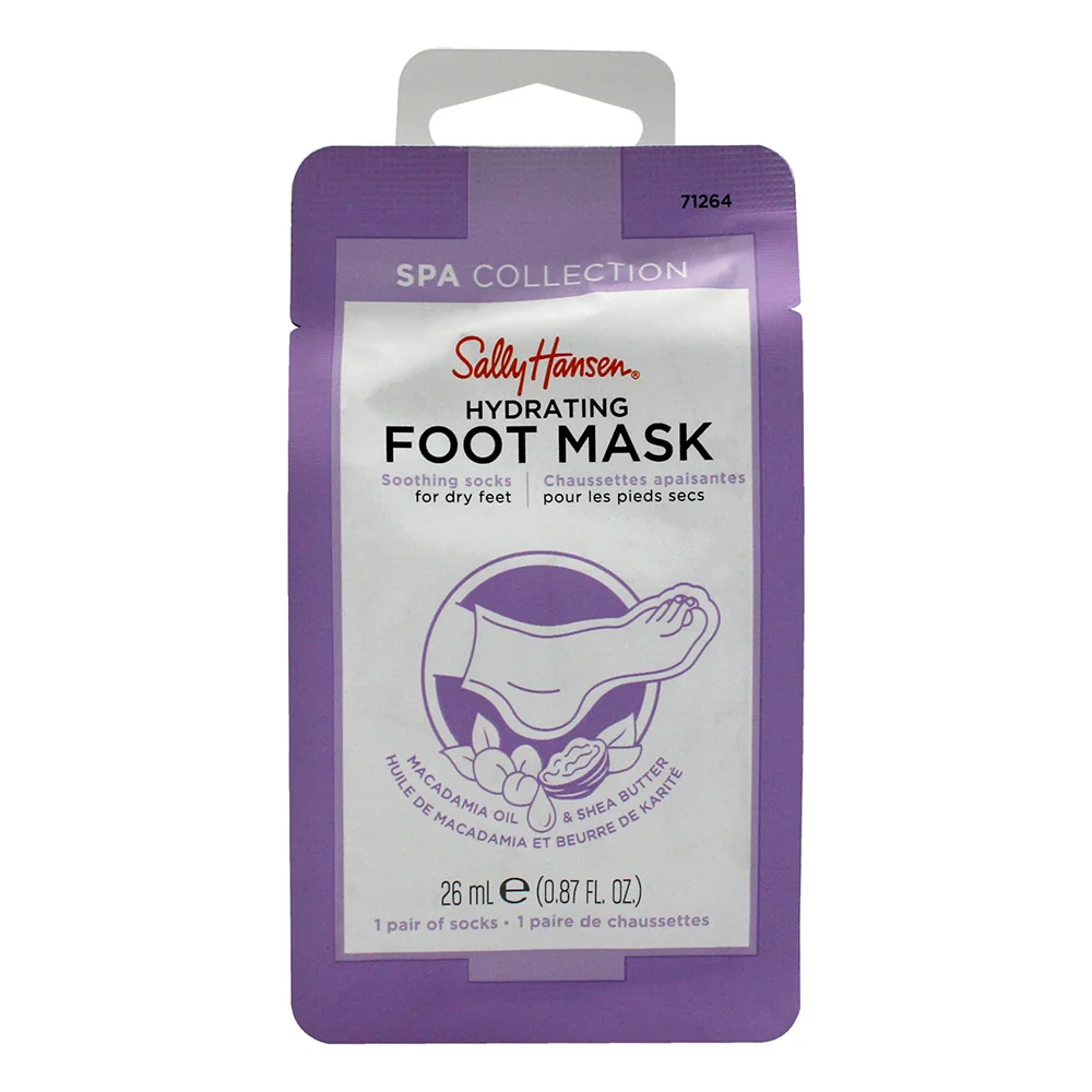 World-Class Sally Hansen Hydrating Foot Mask Pair Of Socks for Dry Feet 1Ea Smooth