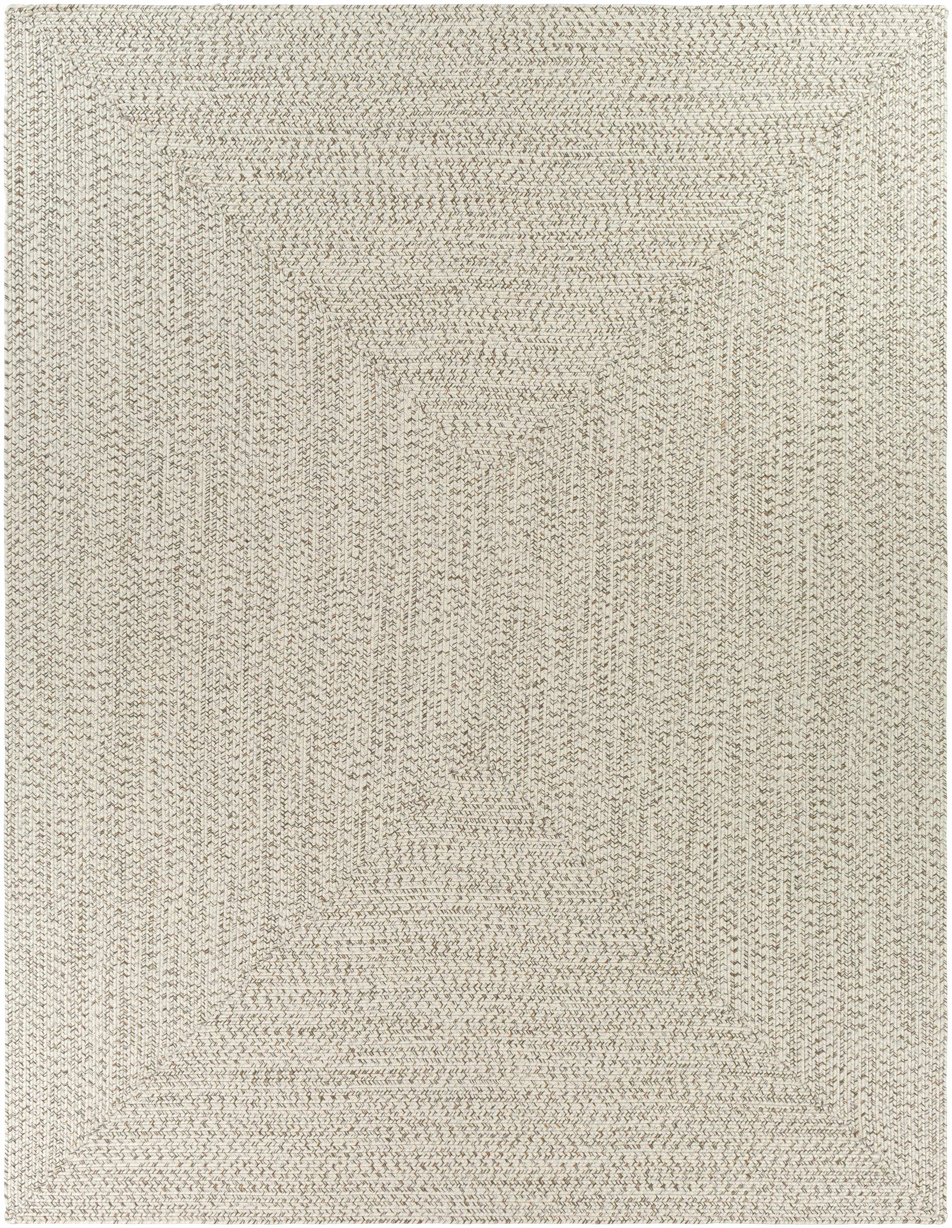 Unique Beige Braided Faux Jute Rug Refined
