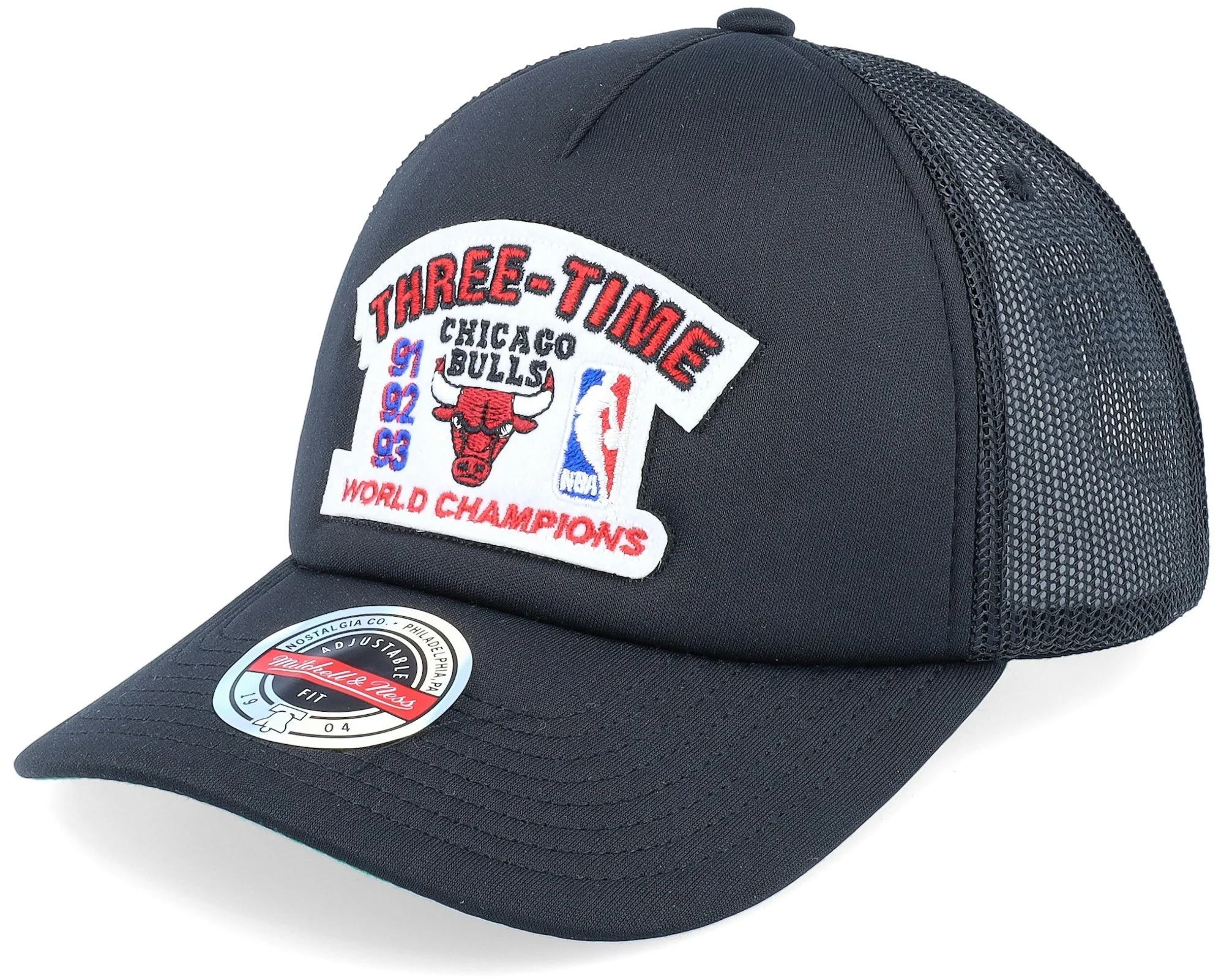 Authentic Mitchell Ness Men's NBA Championship Trucker Bulls Hats Carefully Designed