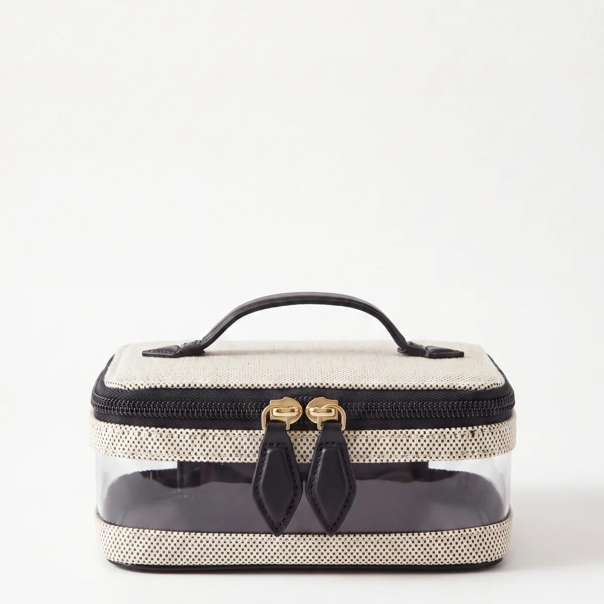 Genuine Paravel Mini See-All Vanity Case Clear Travel Cosmetic Bag Domino Black Premium
