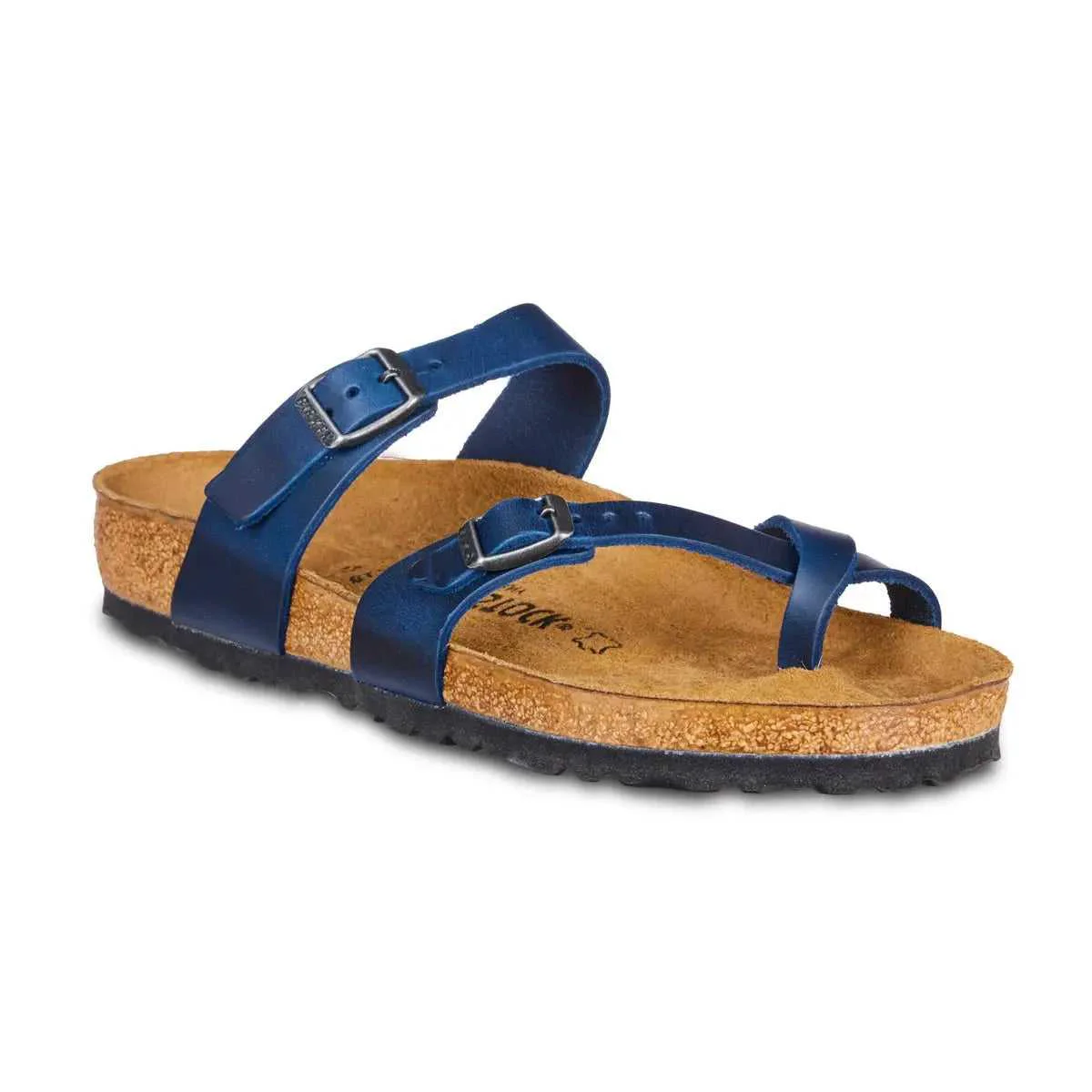 Casual Birkenstock Women's Mayari Oiled Leather Blue Sandals Pure