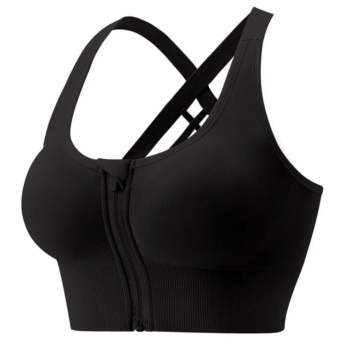 Premium Material Women's Front Zipper Sports Bra Artisan