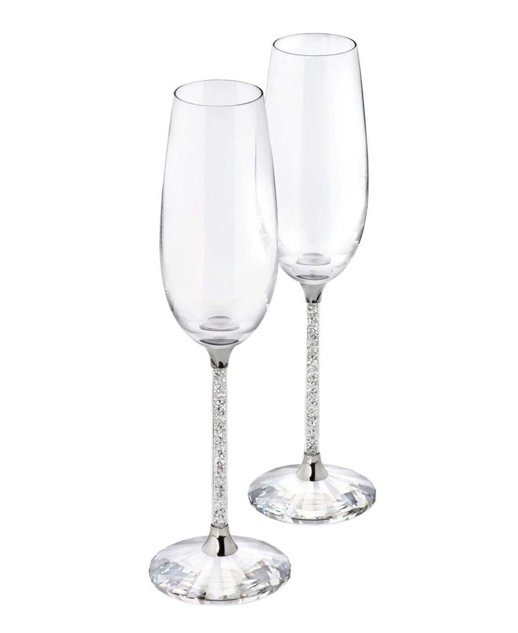 Sophisticated Jay Companies Champagne Flutes Set Of 2 With Glitter Stem Traditional