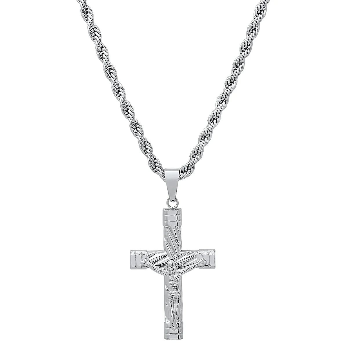 World-Class Stainless Steel Rope Crucifix Pendant Trusted