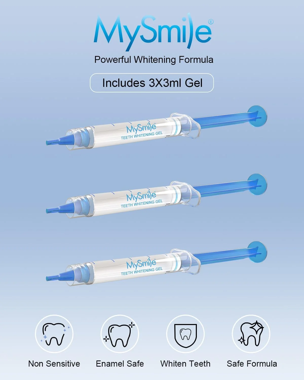 Smart MySmile Teeth Whitening Gel Pen Refill Pack 3 Pens Natural