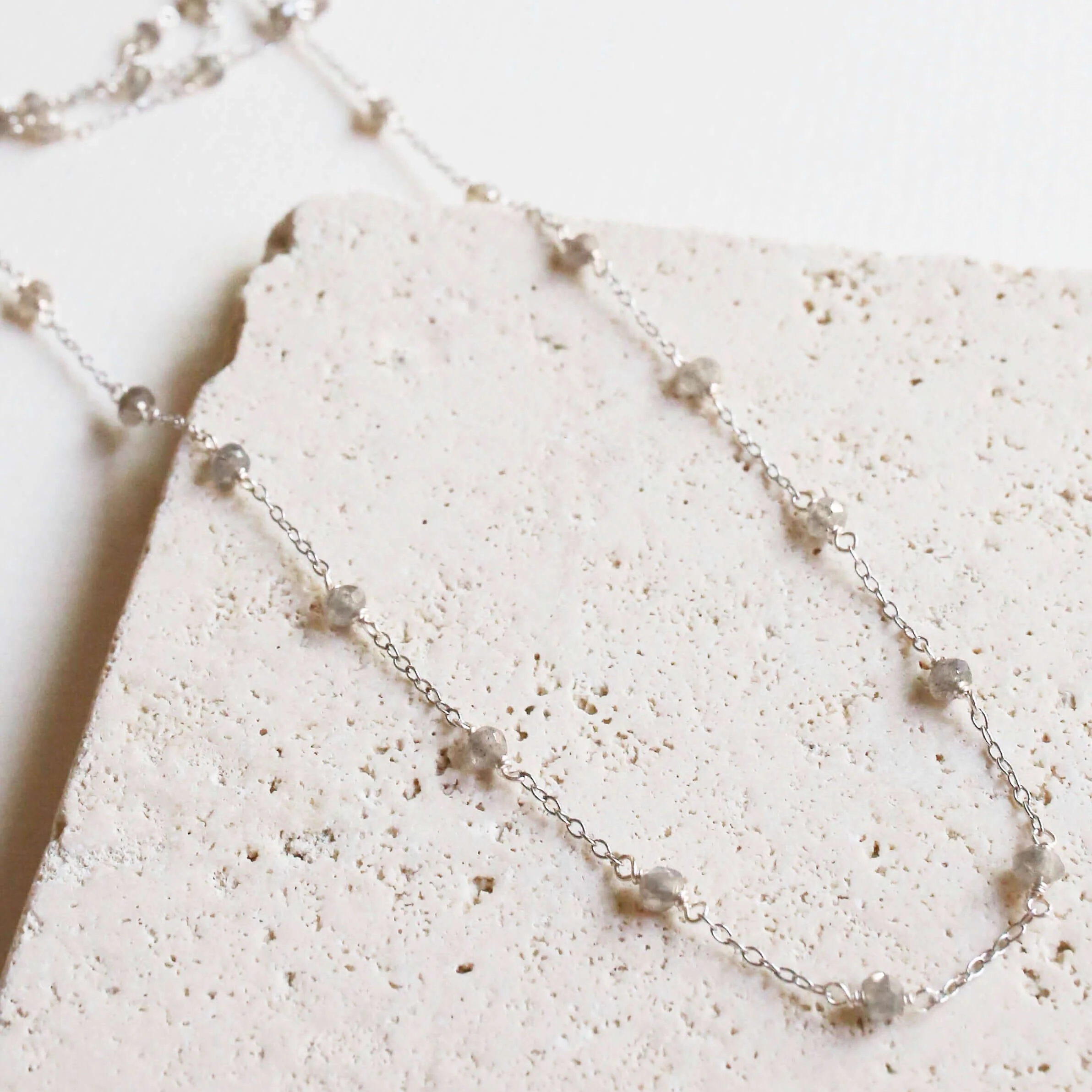 Crafted Ballet Chain - Silver Labradorite Layering Chain Reliable