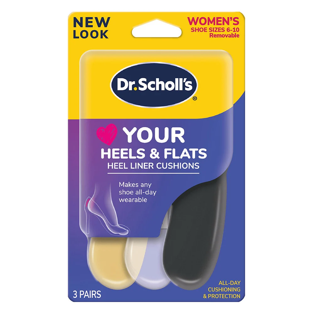 Pure Dr Scholls Stylish Step Heel Liners Cushions 3 Ea Exceptional