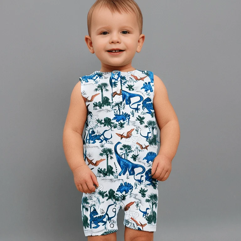 Crafted Dinosaur Adventures Tank Romper Modern