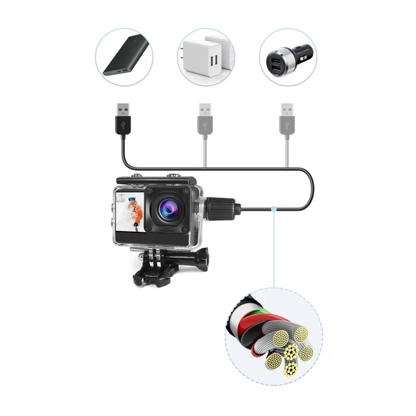 Exceptional Maxbell Action Camera Waterproof Housing Case Shell Protective for 4K Eis WiFi Green