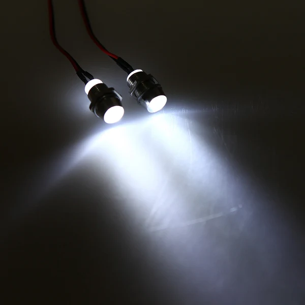 Crafted Maxbell 2 LED Upgrade Parts 5mm White Color Light LED Light Set for RC Cars Buggy Expertly Made