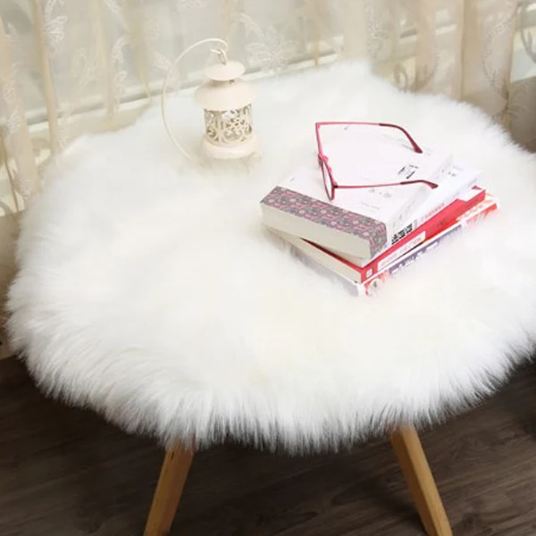 Contemporary Maxbell 2 Pieces Artificial Sheepskin Rug Fluffy Home Fllor Carpet Seat Cushion Responsible