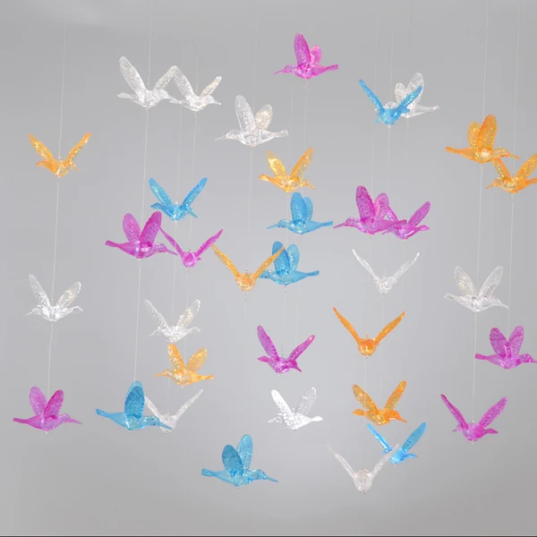 Unique Maxbell Crystal Acrylic Birds Holiday Party Supplies Home Hanging Decor Clear Next-Generation