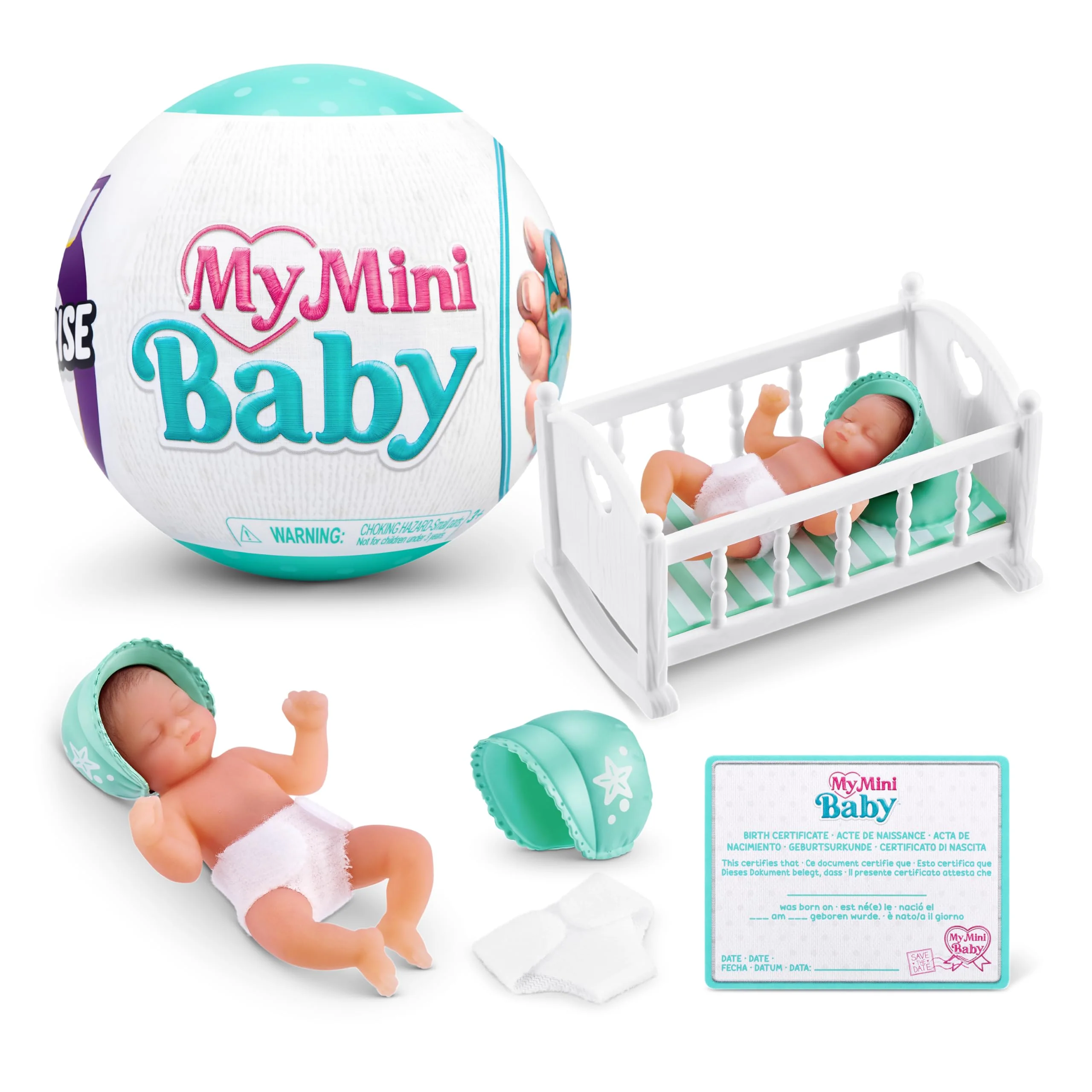 Carefully Designed 5 Surprise My Mini Baby Series 1 by ZURU Collectible Mystery Capsule Toy for Girls istic Miniature Baby Playset and Accessories Top-Quality