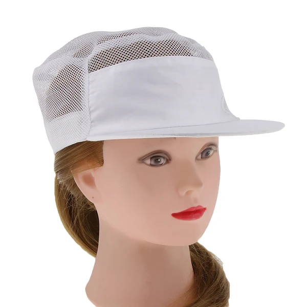 Certified Maxbell White Mesh Chef Hat Catering Bakery Kitchen Workers Head Wrap Unisex Fashionable