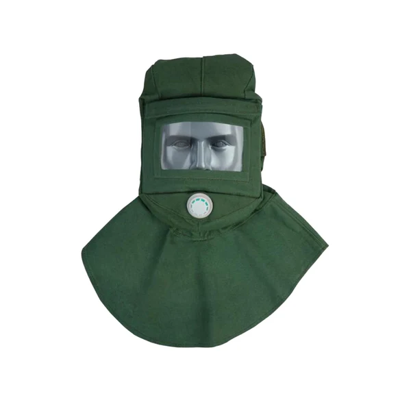 First-Class Maxbell Sandblasting Hood Breathable Face Protective Helmet Sand Blasting Hood Cap Plastic Lens High-End