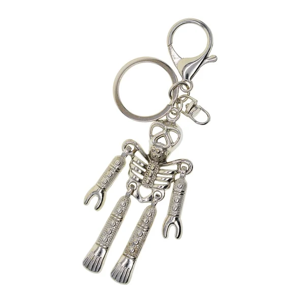 Superior Maxbell Steam Punk Lobster Clasp Keychain with Keyring Skeleton Skull Pendant Charms High-Performance