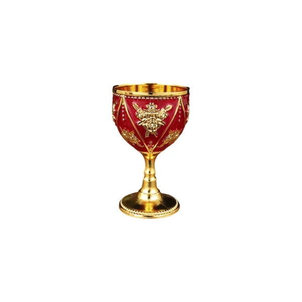 Eco-Friendly Maxbell 30ml Mini Goblet Vintage Alloy Wine Cup Party Supplies Sturdy European Style Style C Luxury