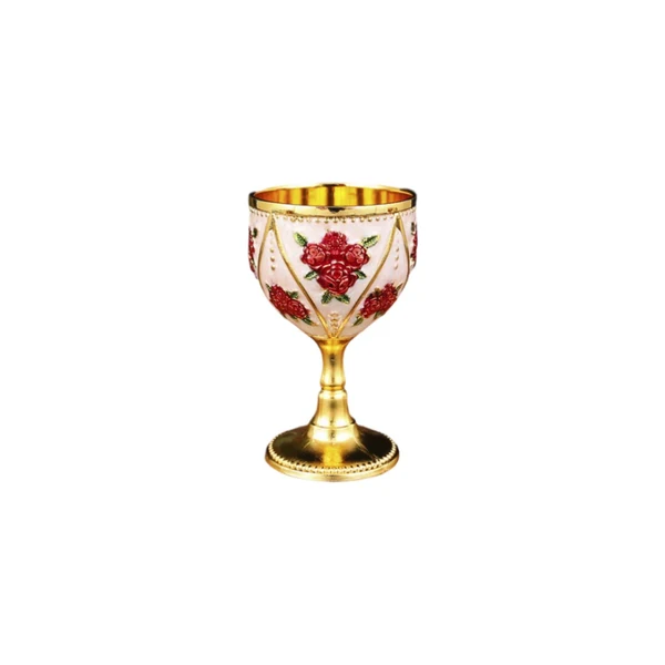 Luxury Maxbell 30ml Mini Goblet Vintage Alloy Wine Cup Party Supplies Sturdy European Style Style B Minimalist