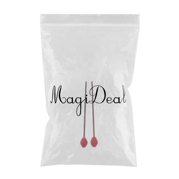 Detailed Maxbell 1 Pair Red Yarn Head Marimba Mallets with Maple Handle Green