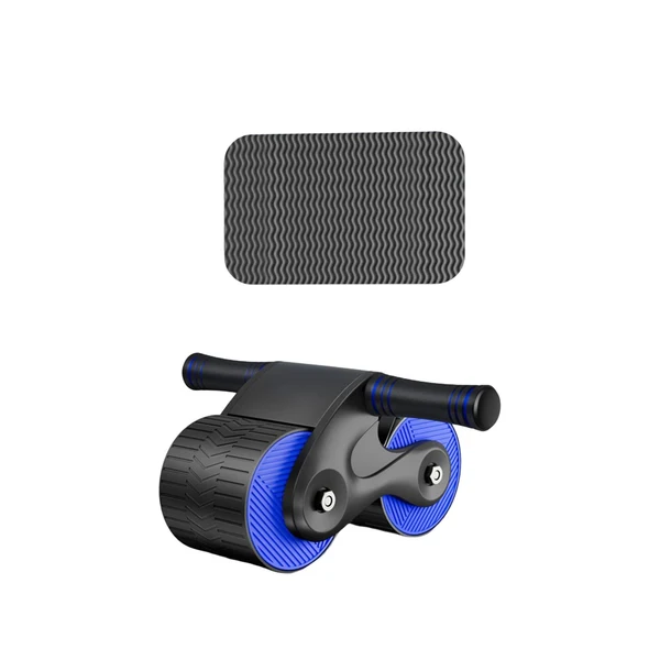 Powerful Maxbell Anti Slip Ab Roller Wheel Silent Knee Pad Double Wheeled for Beginners Black and Blue Responsible