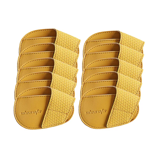 Trendy Maxbell Golf Head Covers PU Portable Protector for Athlete Travel Golf Training Yellow Large Natural