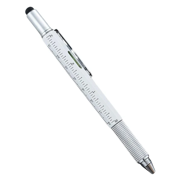 Environmentally Friendly Maxbell Multitool Tech Tool Pen Gift Pen for Men Level Gauge Touch Screen Stylus Ruler White High-Performance