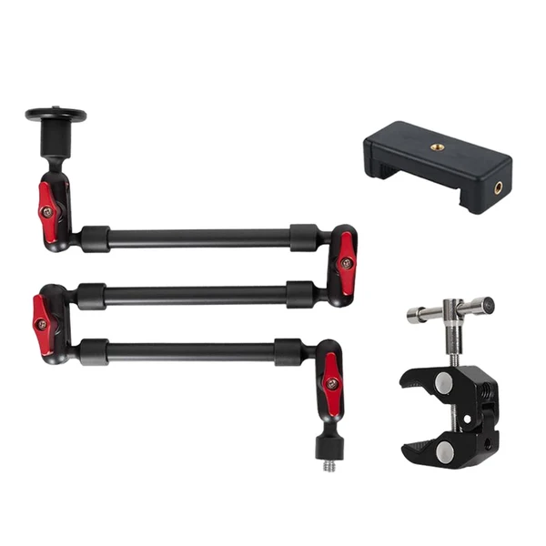 Prestigious Maxbell Flexible Arm Mounts Articulating Arm for DSLR Camera Studio Live Streaming 3 Section For Phone Crafted