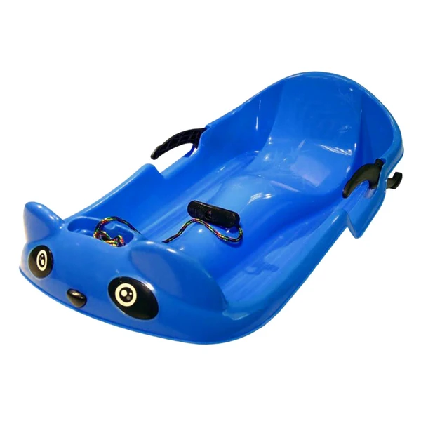 Natural Maxbell Kids Snow Sled Sledge Grass Sand Sliding Downhill Sleigh Girls Gift Blue Secure