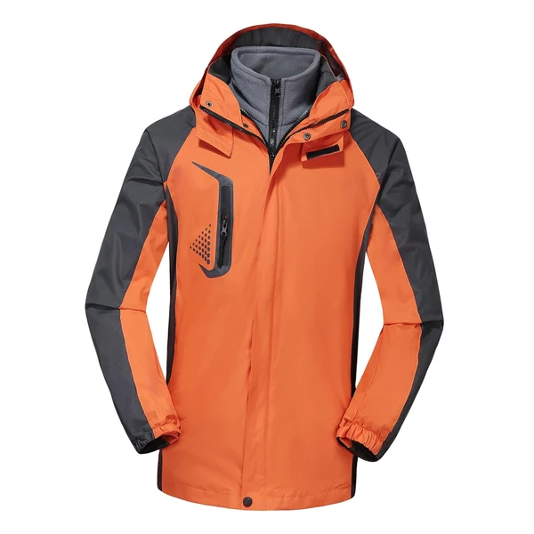 Easy-to-Use Maxbell Men Windproof Coat Casual Jackets Winter Windbreaker for Skiing Camping 5XL Orange Traditional