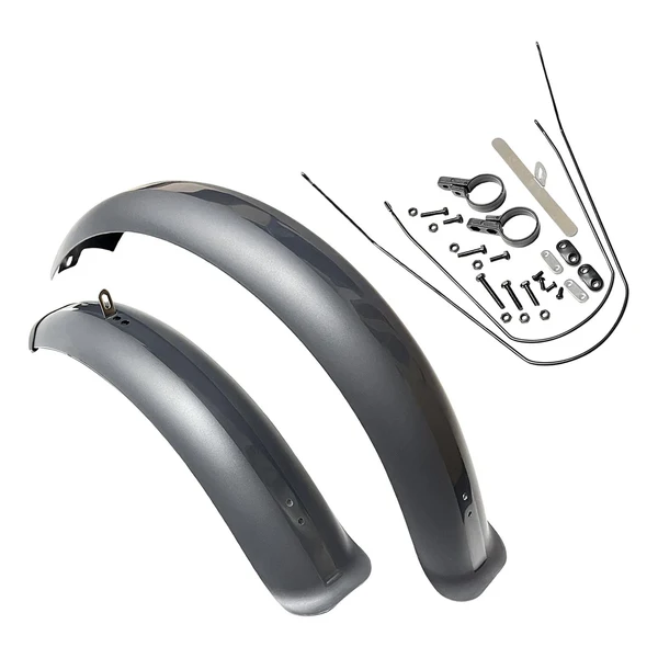 Verified Maxbell Bike Mudguard Front Rear Set Parts Equipment for Mountain Bike beach bikes Gray Top-Quality