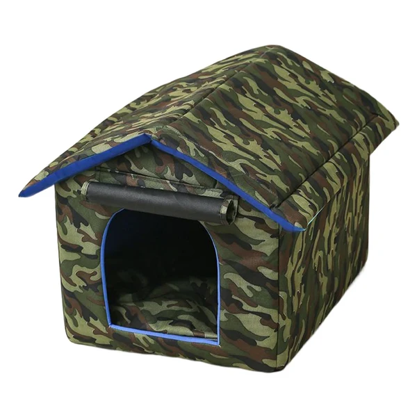 Original Design Maxbell Waterproof Outdoor Pet House Sleeping Bed Nest for Stray Cat Kitten Green M High-Grade