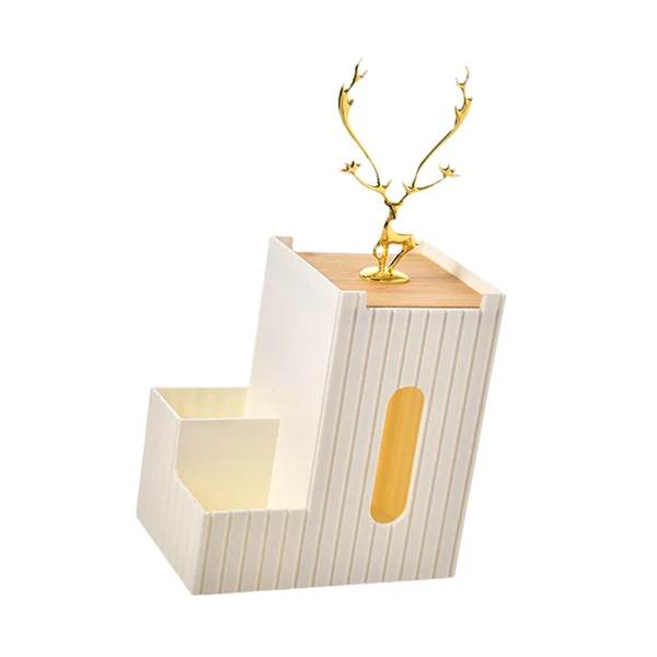 Certified Maxbell Multipurpose Tissue Holder Paper Storage Box for Dining Table Decoration White Specialty