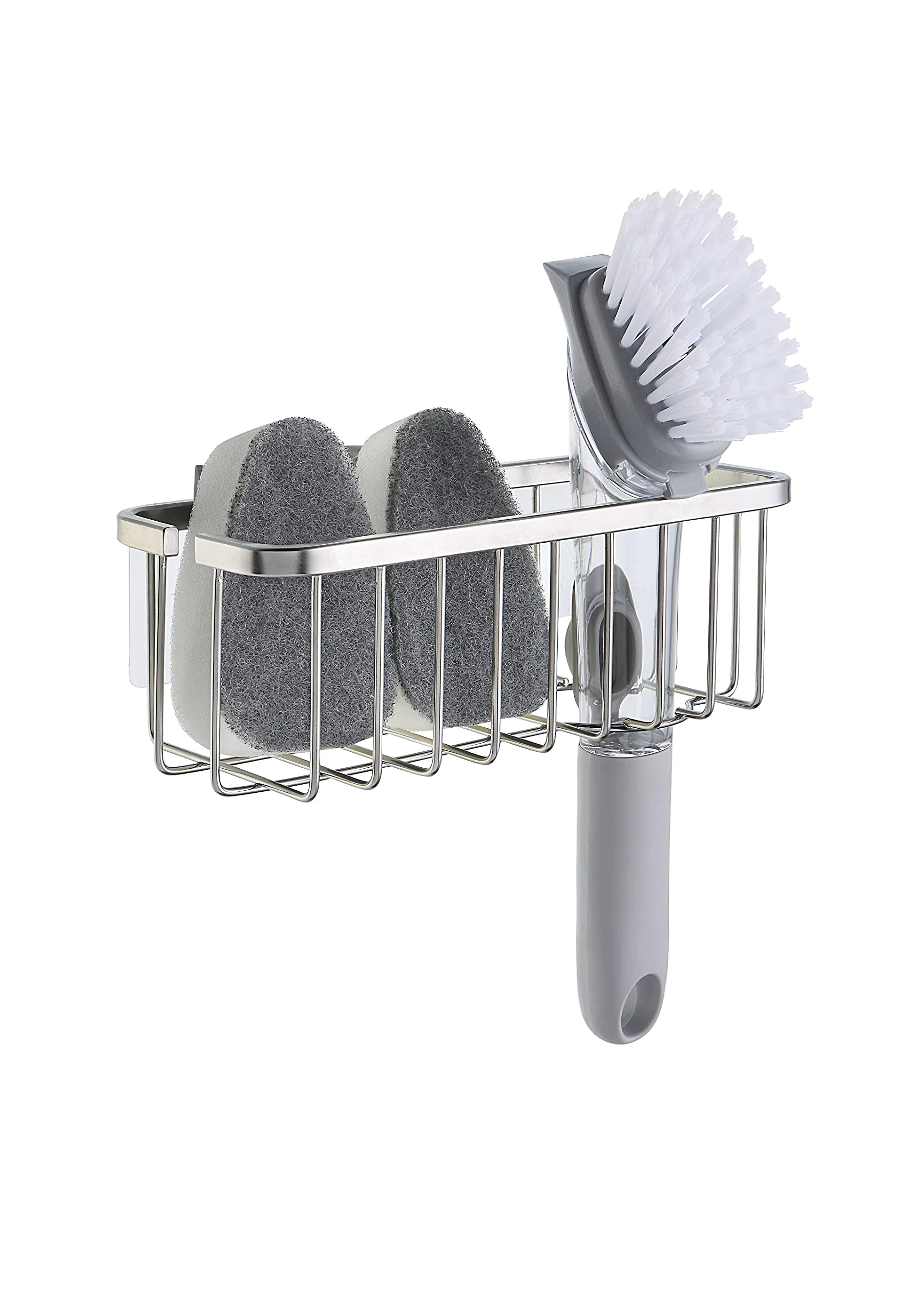 Reliable SunnyPoint Rust Sink Sponge Holder – Adhesive Mount with Suction Cup Rustproof Organizer for Kitchen Bathroom – 7.4x3.3x2.75 Detailed