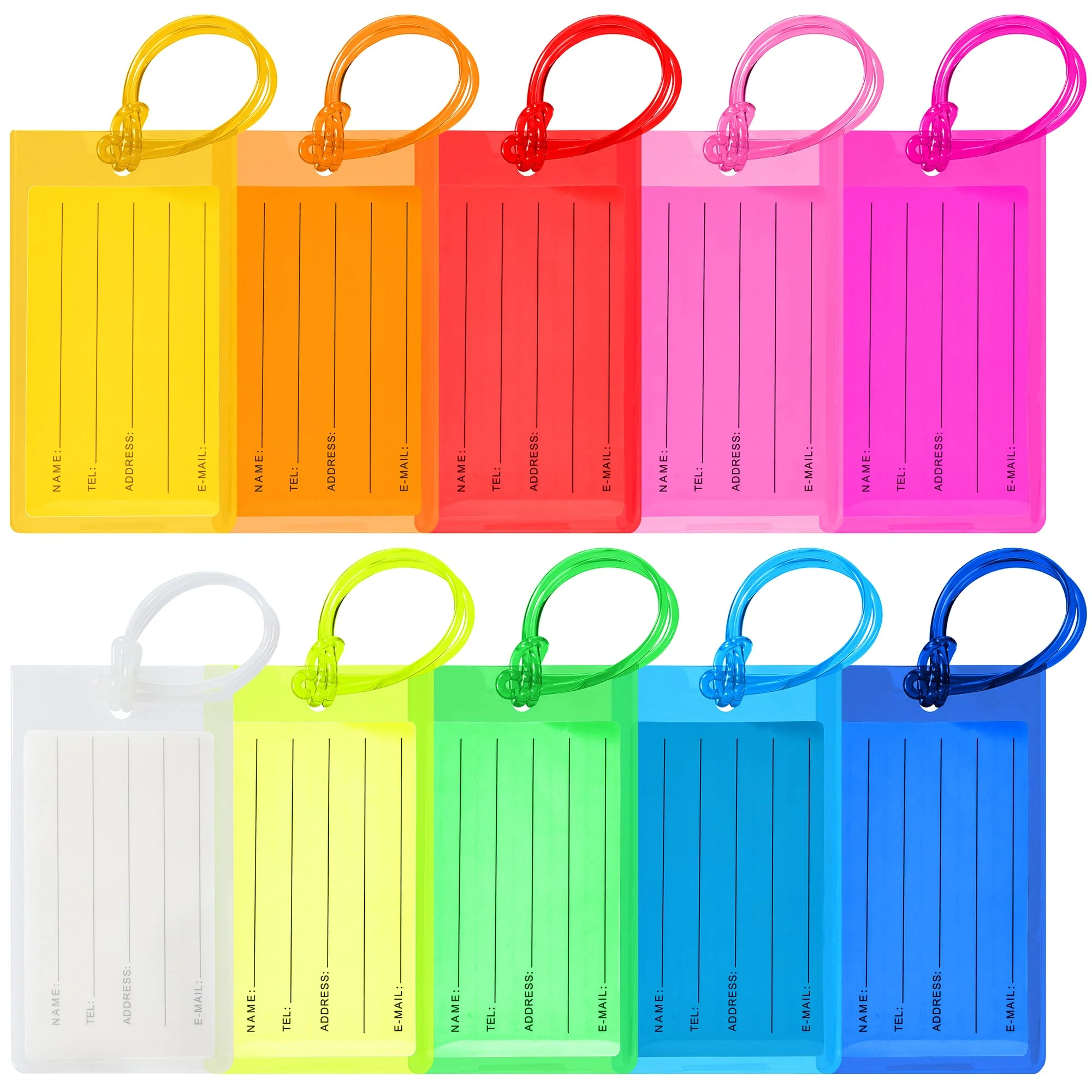 Selected 10 Pack Luggage Tags for Suitcases Airplane Travel Essentials for Flying International Travel Must Haves and Luggage Accessories by Sodsay Unique